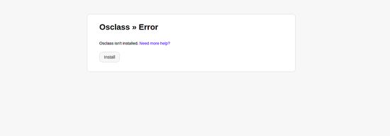 Iniciar la instalación de OSClass