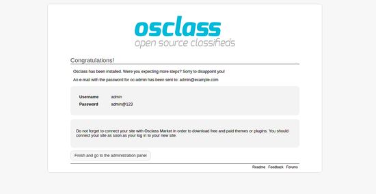 Resumen de la instalación