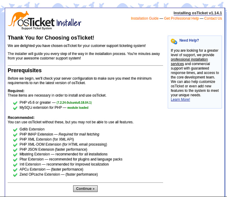 Instalador de osTicket
