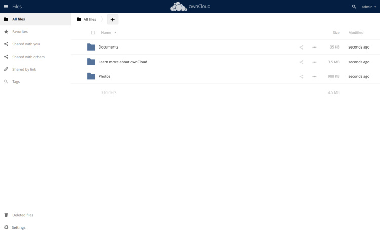 panel owncloud