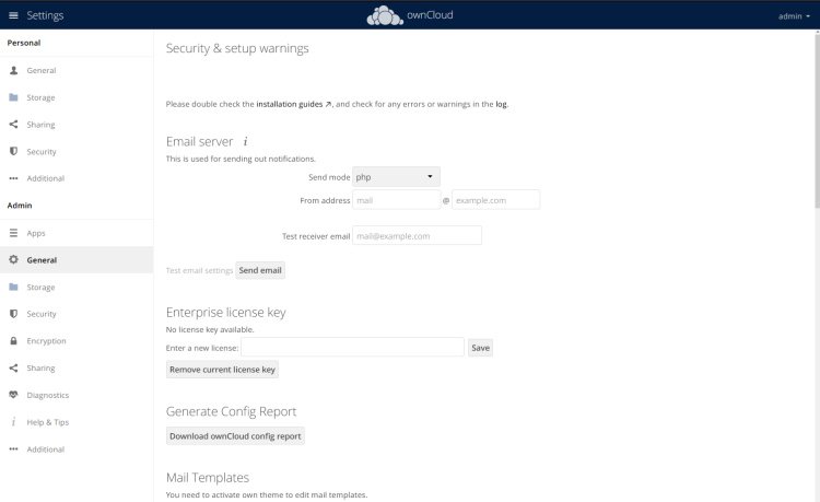 ajustes de seguridad