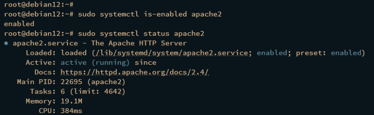 comprobar apache2