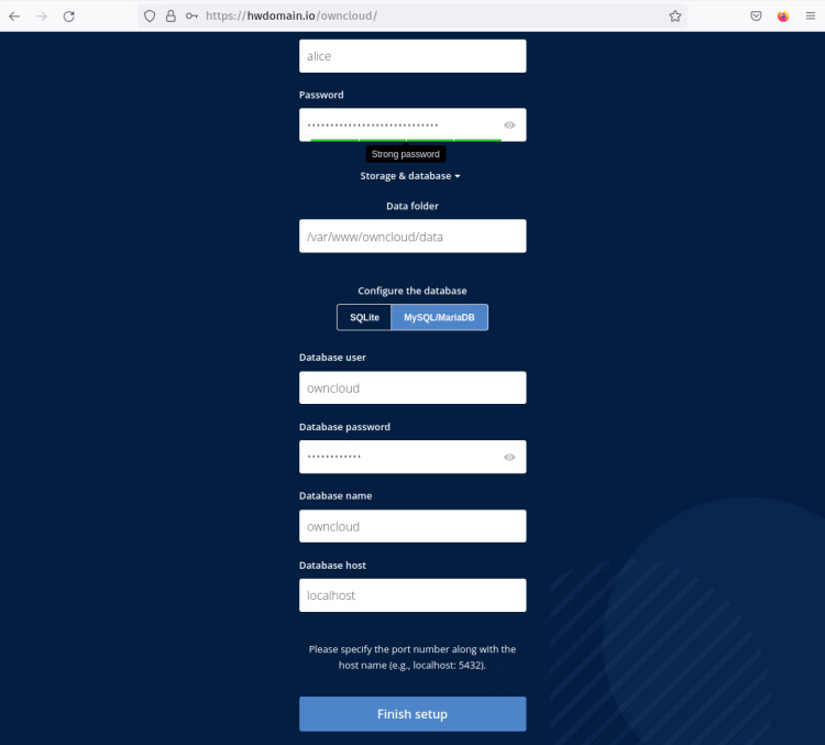 instalación de owncloud