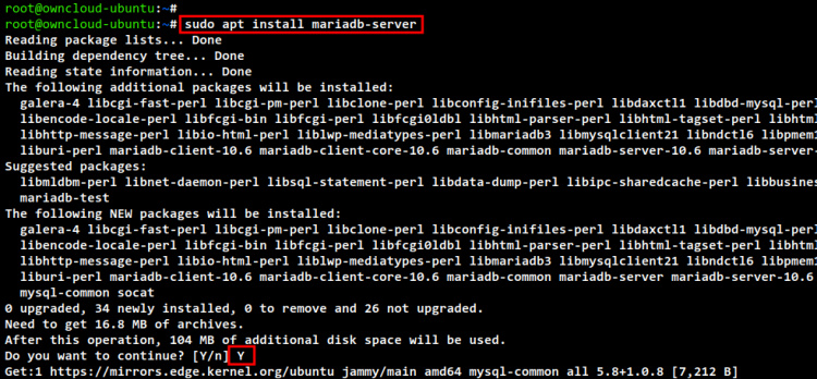 instalar mariadb
