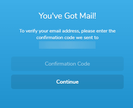 Página de confirmación de correo electrónico de Padloc