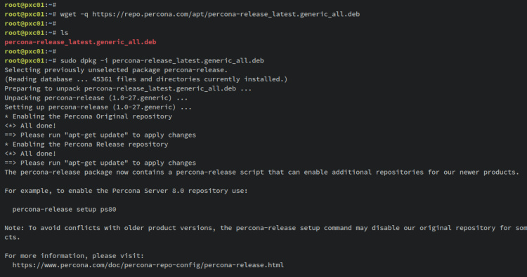 add repo percona xtradb