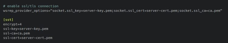 activar ssl/tls pxc-rock3