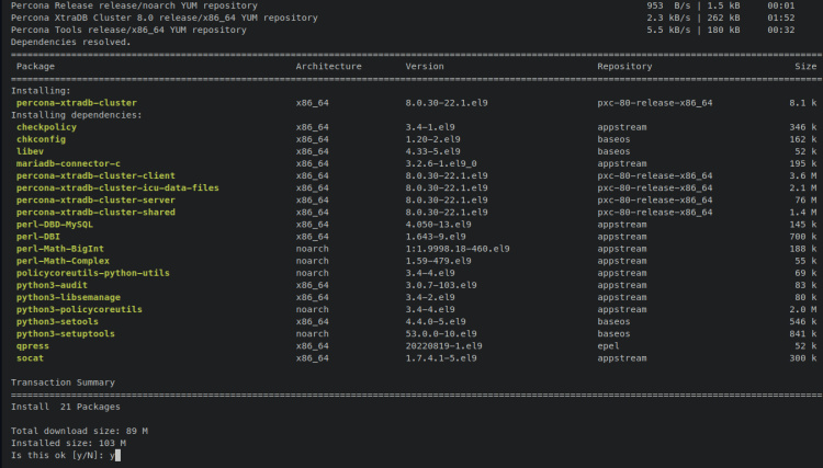 instala percona xtradb cluster