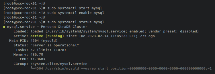 verificar el servicio mysql