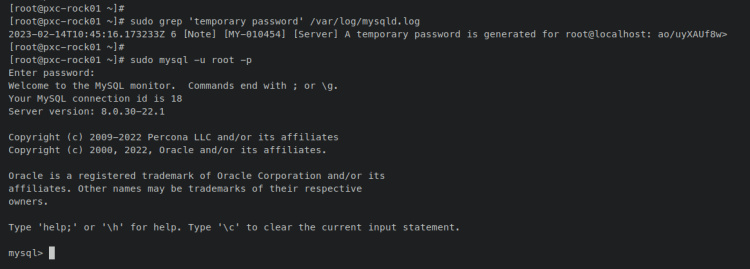 acceder al shell mysql