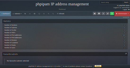 phpipam Herramienta de gestión de direcciones IP