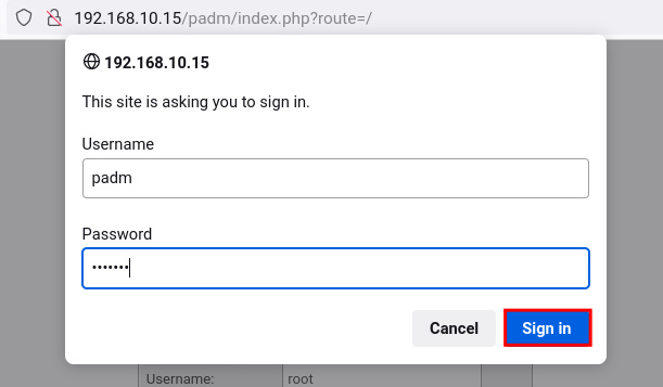 apache basic auth phpmyadmin