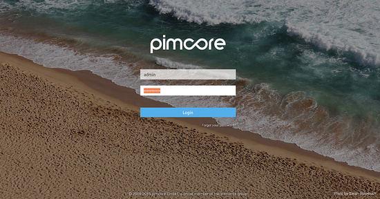 Inicio de sesión en Pimcore