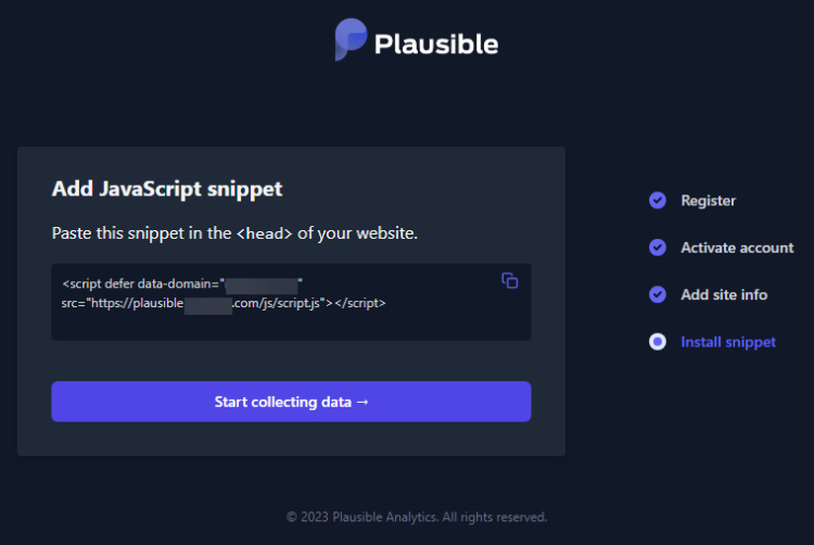 Código JavaScript plausible