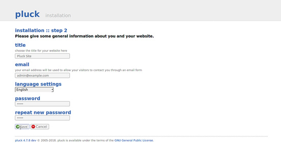 Establecer el correo electrónico y el idioma
