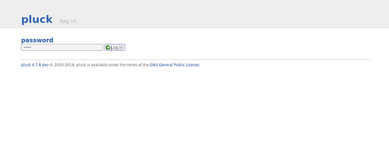 Entra en Pluck como administrador