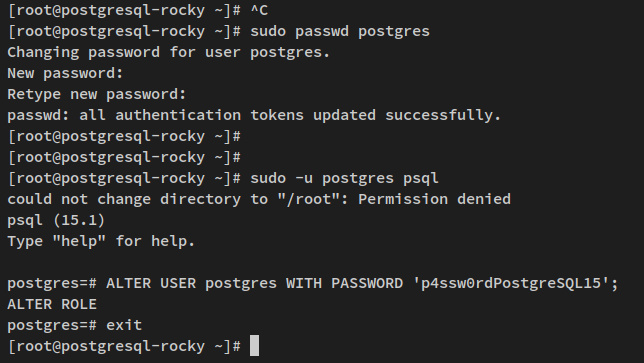 configurar contraseña usuario postgres