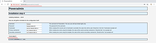 Configuración del usuario de PowerAdmin