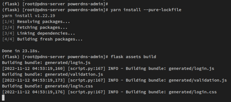 generar archivos estáticos