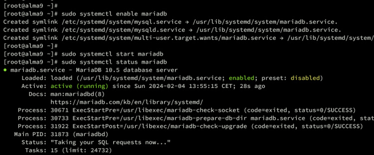 verificar mariadb