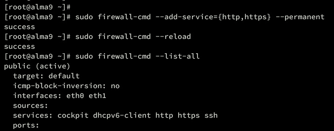configurar firewalld