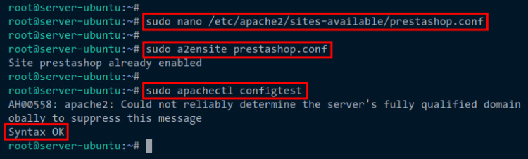 configurar apache host virtual prestashop