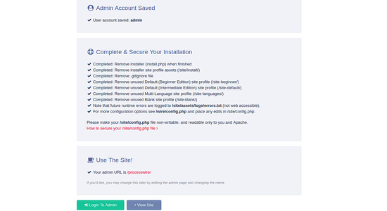 Configuración completada