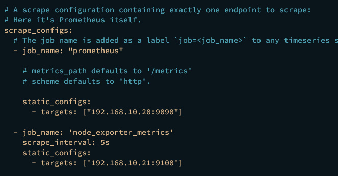 añadir exportador de nodos a prometheus