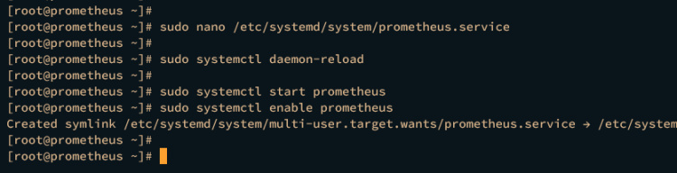 ejecutar prometheus en segundo plano como servicio systemd
