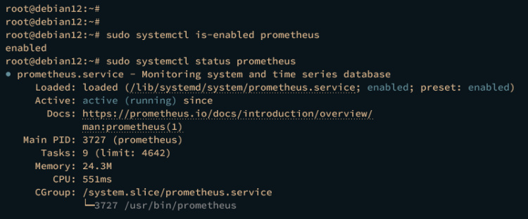 verificar el servicio prometheus