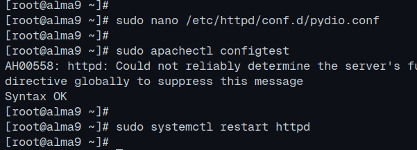 Configuración de httpd
