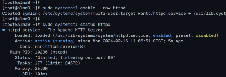 comprobar httpd