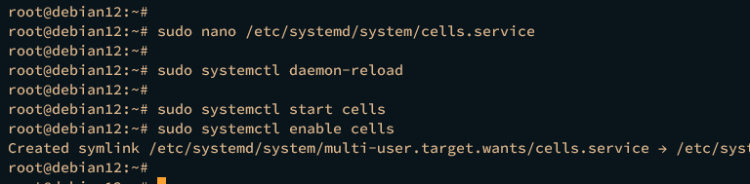 celdas systemd