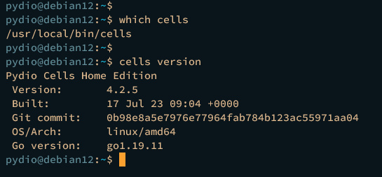 comprobación de la versión de pydio