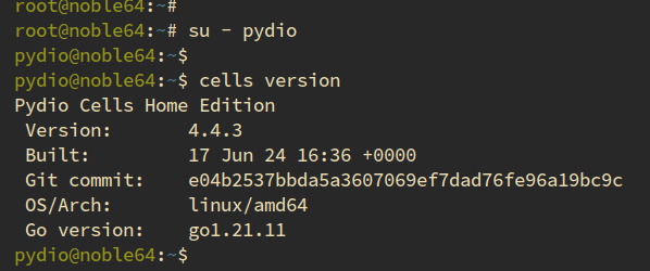 comprueba la versión de pydio