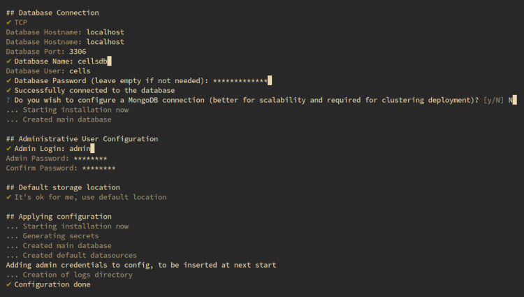 configuración de pydio