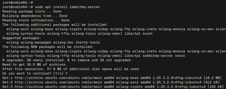 instalar servidor rabbitmq