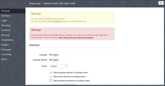 Correo web de Rainloop