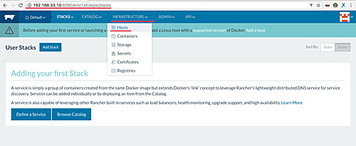 Abre el panel de control de Rancher