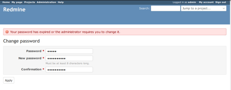 cambiar pase por defecto