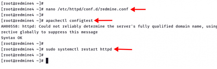 Configurar el host virtual de Apache para Redmine