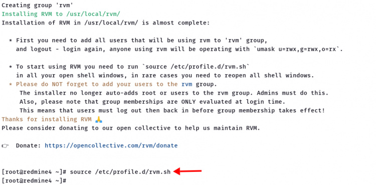 Instalación del gestor de versiones de Ruby RVM