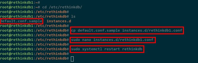 configurar rethinkdb