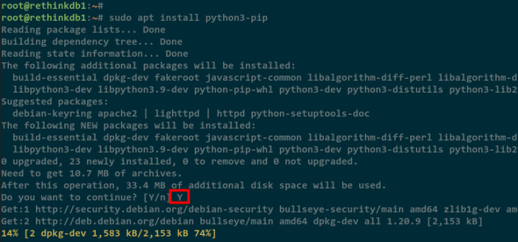instala python-pip y venv