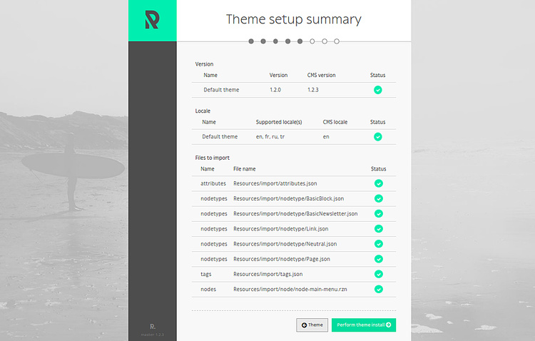Configuración del tema
