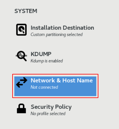Configurar la red y el nombre de host