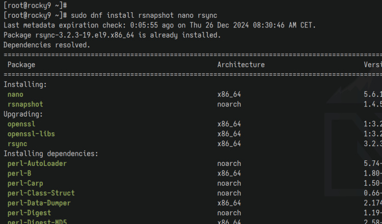instalar rsnapshot