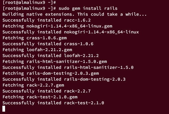 instalación de raíles