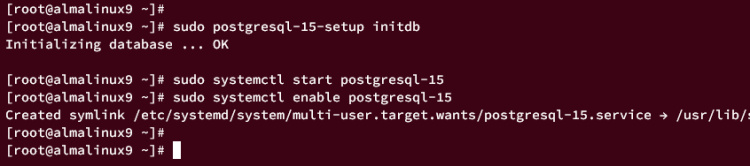 inicializar postgresql