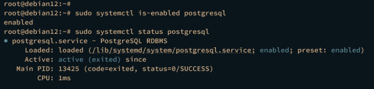 comprobar postgresql